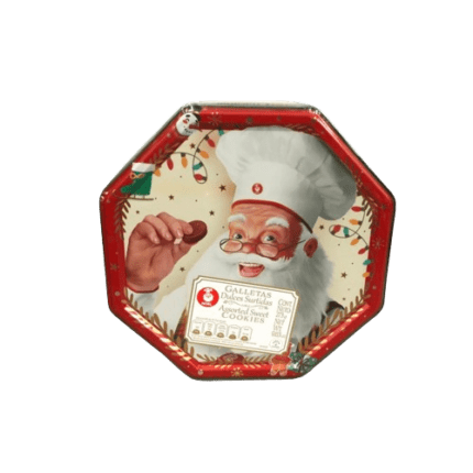 Galletas Navideñas Noel Cofre Octagonal
